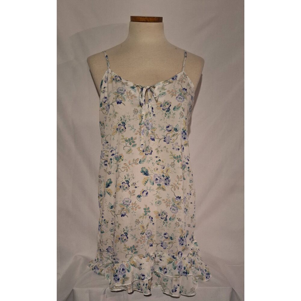 BP. Nordstrom Womens Floral Tie Front Spaghetti Strap Lightweight Dress Size M